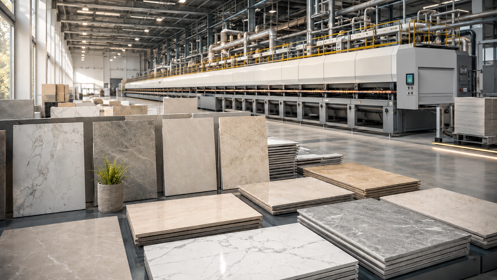 Tile factory production Spain